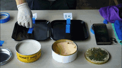 同一時(shí)間使用蜜蠟250的模具在差不多2秒后就掉落在桌面上，但使用常規(guī)蠟的模具還是牢牢地穩(wěn)固貼在模具上，附著力十分強(qiáng)，由此可見使用蜜蠟250的脫膜效果更勝一籌。